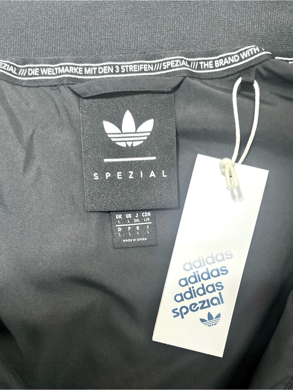 adidas Black Men's Lightweight Windbreaker Jacket - Picture 9 of 14
